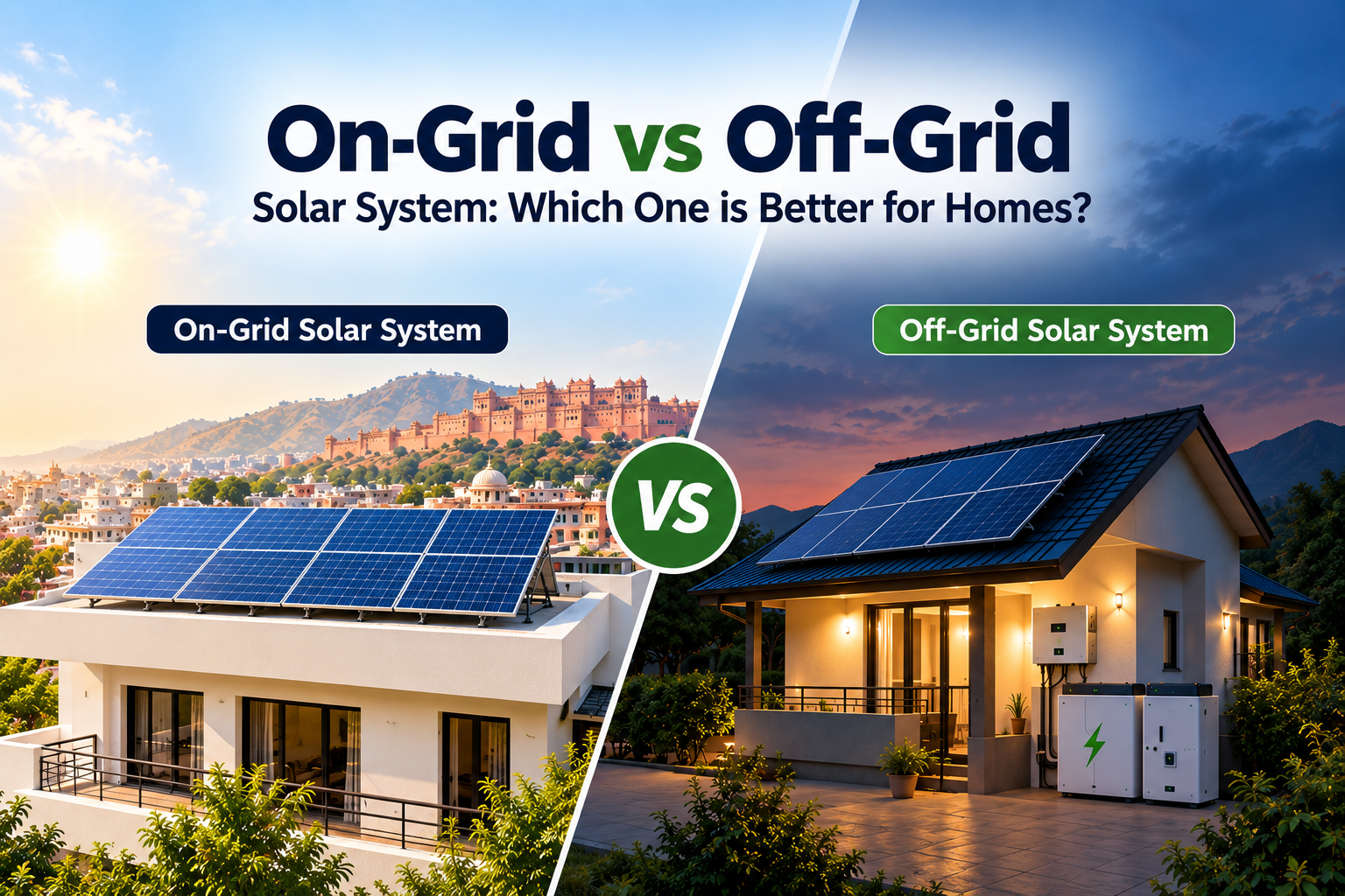 On-Grid vs Off-Grid Solar System: Which One is Better for Homes?